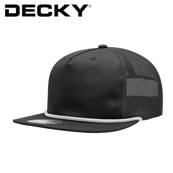 DECKY ディッキー 5 Panel High Profile Relaxed Cotton Blend Trucker w/Rope, サムネイル