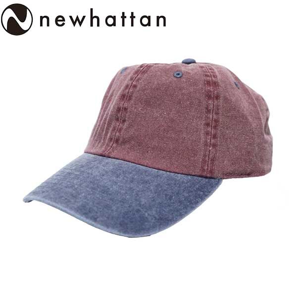 NEWHATTAN ニューハッタン Baseball Low Cap -pigment dyed two tone（Burgundy） サムネイル