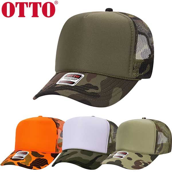 OTTO CAP オットー キャップ CAP 5 Panel High Crown Mesh Back Trucker Hat Camo 迷彩 サムネイル